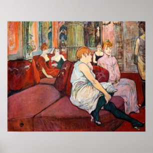 Poster Toulouse-Lautrec - At the Salon, rue des Moulins