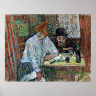 Poster Toulouse-Lautrec - Au Café La Mie