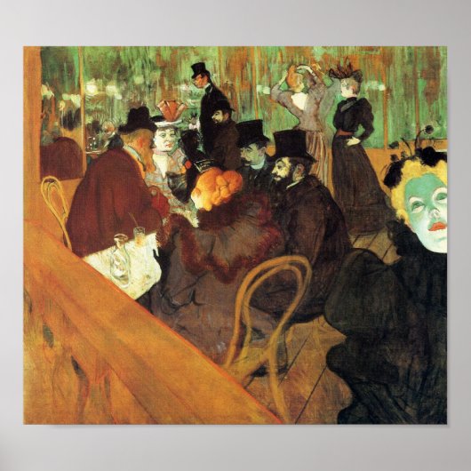 Poster Toulouse-Lautrec : Au Moulin-Rouge (Devant)
