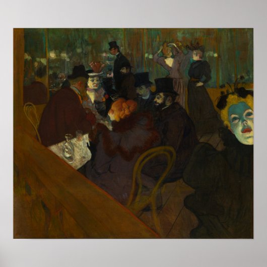 Poster Toulouse-Lautrec - Au Rouge (Devant)