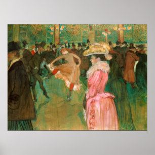Poster Toulouse-Lautrec - Au Rouge, La Danse