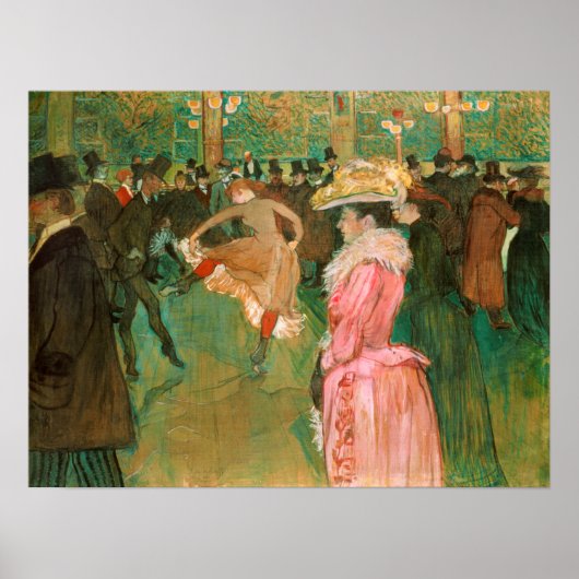 Poster Toulouse-Lautrec - Au Rouge, La Danse (Devant)