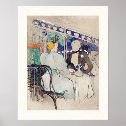 POSTER : TOULOUSE LAUTREC : AUX AMBASSADEURS (Devant)