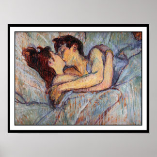 Poster Toulouse Lautrec - En Lit - Baiser