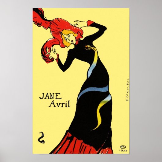Poster Toulouse Lautrec - Jane Avril (Devant)