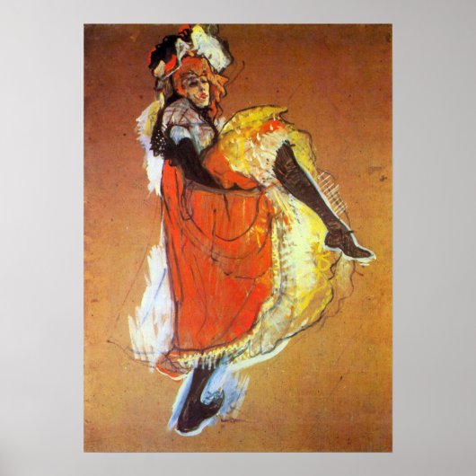 Poster Toulouse-Lautrec - Jane Avril Dancing (Devant)