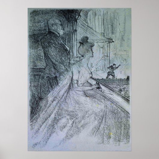 Poster Toulouse-Lautrec - La Loge, une représentation de (Devant)