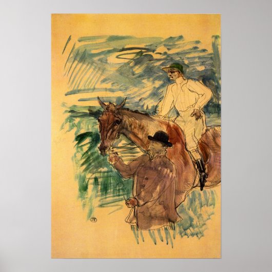 Poster Toulouse-Lautrec - Le Jockey 3 (Devant)