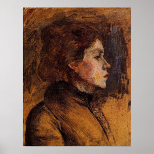 Poster Toulouse-Lautrec - Tête de femme 1899