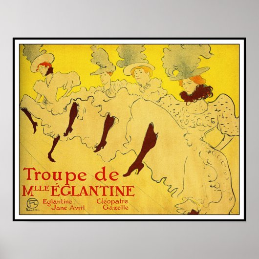 Poster Toulouse Lautrec - Troupe de Mlle Eglantine (Devant)
