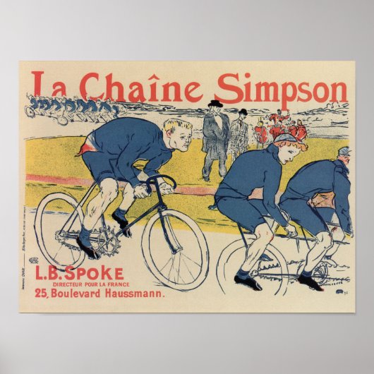 Poster Toulouse-Lautrec Vélo vintage et (Devant)