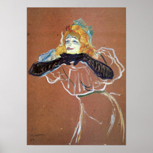 Poster Toulouse-Lautrec - Yvette Guilbert chantant 1894