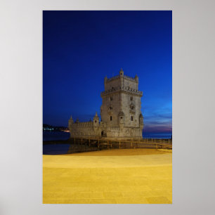 Poster Tour Belem à Lisbonne, Portugal (coucher du soleil