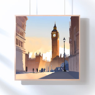 Poster Tour Big Ben Elizabeth Londres Angleterre