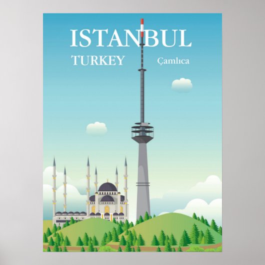 Poster Tour Camlica | Istanbul, Turquie (Devant)