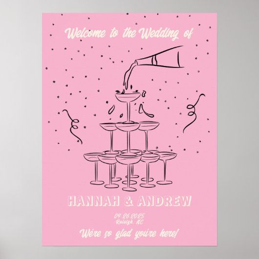 Poster Tour Champange Mariage de bienvenue de Hannah (Devant)
