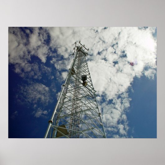 Poster Tour de communication atteignant les nuages (Devant)