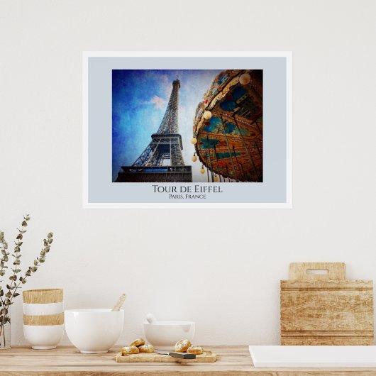 Poster Tour de Eiffel Paris (Cuisine)