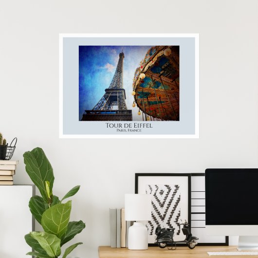 Poster Tour de Eiffel Paris (Bureau à domicile)