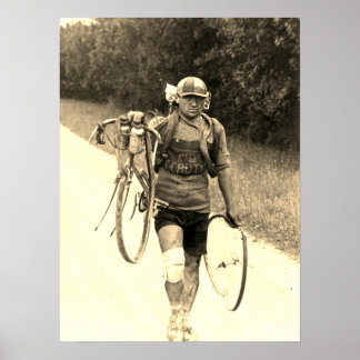 Poster Tour de France 1928 Italie Giusto Cerutti Sepia