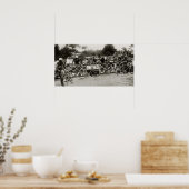 Poster Tour de France bloqué par un train 1932 (Cuisine)