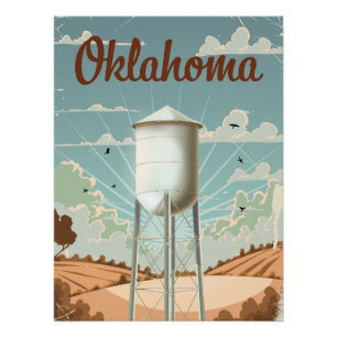 Poster Tour de l'eau de l'Oklahoma