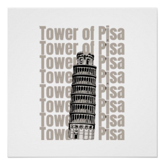 Poster Tour de Pise (Devant)