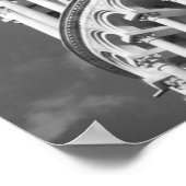 Poster Tour de Pise blanche noire Viva Italia (Coin)