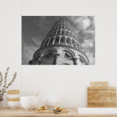 Poster Tour de Pise en noir et blanc Italie (Cuisine)