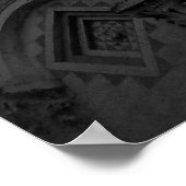 Poster Tour de Pise en noir et blanc Italie (Coin)