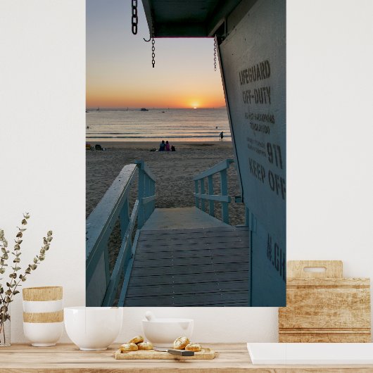 Poster Tour de surveillance au coucher du soleil (Cuisine)