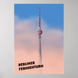 Poster Tour de télévision de Berlin, Fernsehturm de Berli