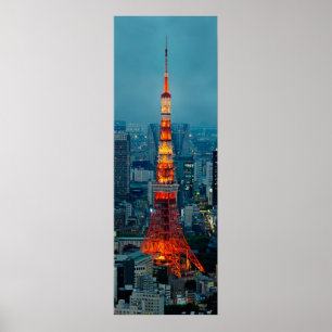 Poster Tour de Tokyo par nuit ::