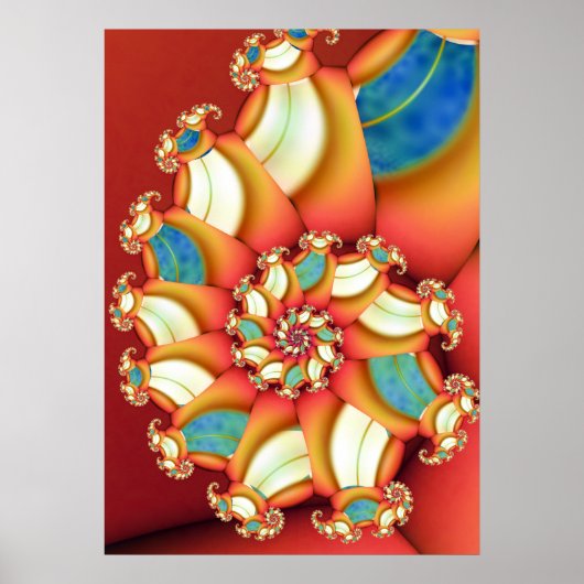 Poster Tour d'été abstrait (Devant)