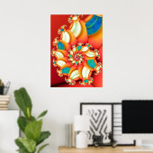 Poster Tour d'été abstrait (Bureau à domicile)