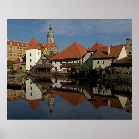 Poster Tour du château, rivière Vltava, Cesky Krumlov, (Devant)