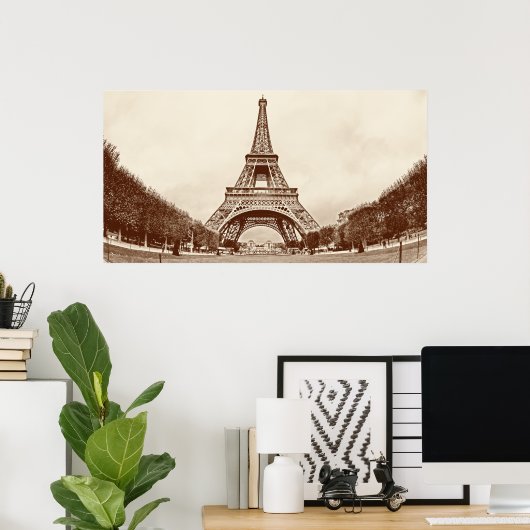Poster Tour Eiffel (Bureau à domicile)