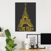 Poster Tour Eiffel (Bureau à domicile)