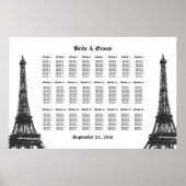 Poster Tour Eiffel 24 Table Grande Places (Devant)