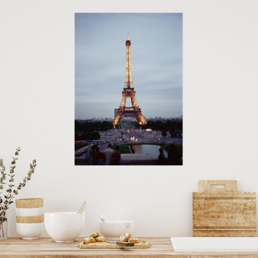 Poster Tour Eiffel à Dusk (Cuisine)