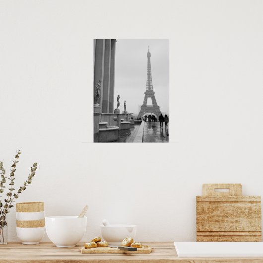 Poster Tour Eiffel à la neige (Cuisine)