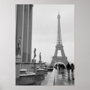 Poster Tour Eiffel à la neige