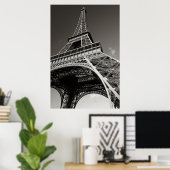 Poster tour eiffel à paris (Bureau à domicile)