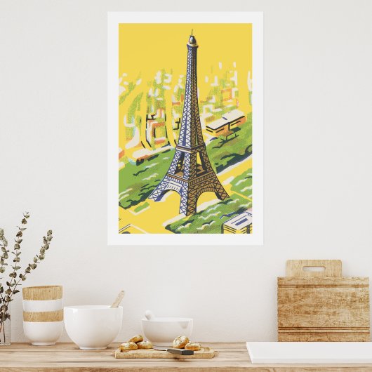 Poster Tour Eiffel à Paris (Cuisine)