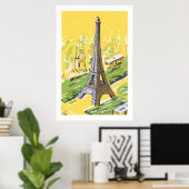 Poster Tour Eiffel à Paris (Bureau à domicile)