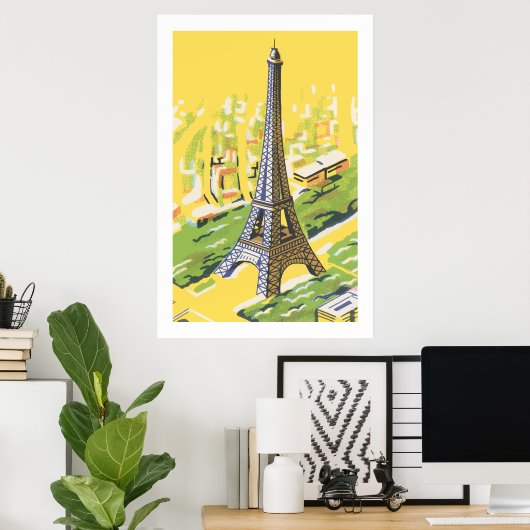 Poster Tour Eiffel à Paris (Bureau à domicile)