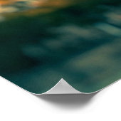 Poster Tour Eiffel à Paris Ville d'Amour romantique (Coin)