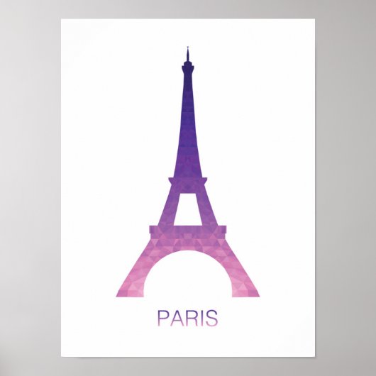 Poster Tour Eiffel Abstraite (Devant)