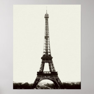Poster Tour Eiffel antique