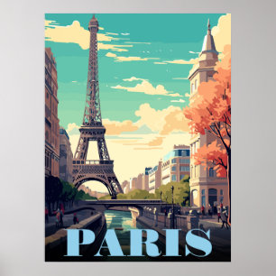 Poster Tour Eiffel art vintage tour de Paris cadeaux